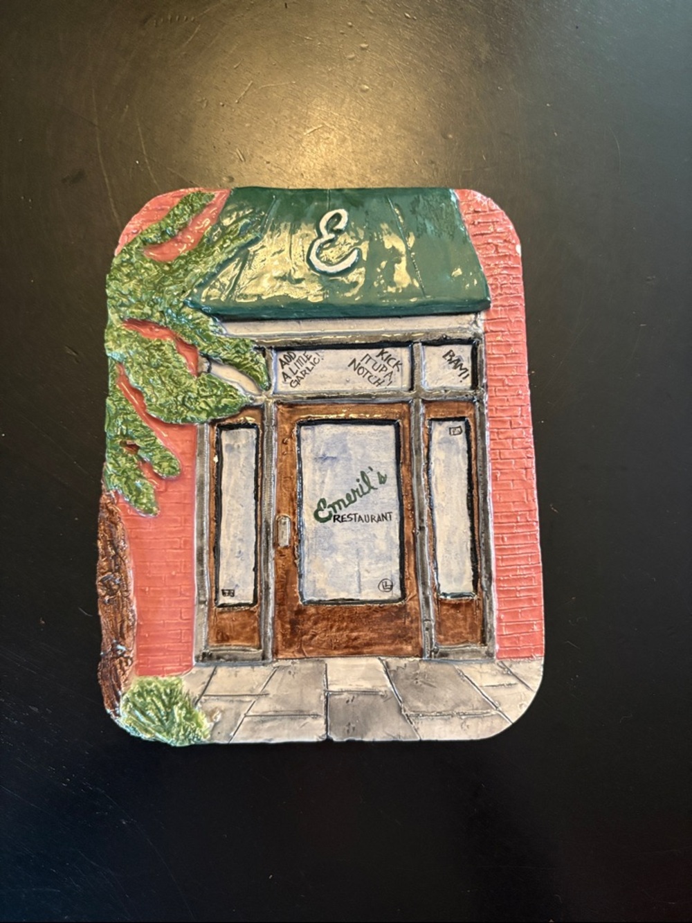 Vintage Handpainted Emeril Lagasse Wall Plaque